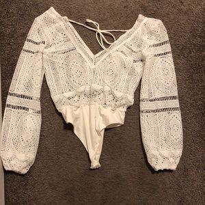 Crochet bodysuit swim cover